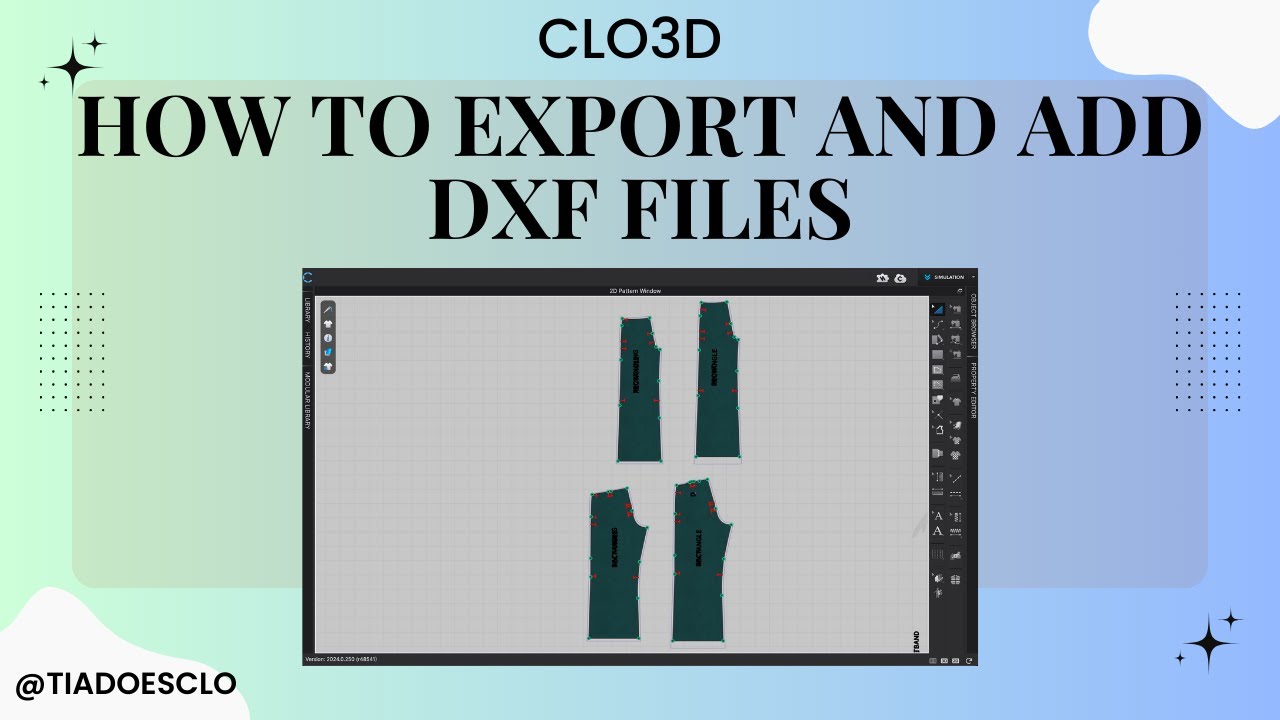 CLO3D How to Export and Add DXF Files