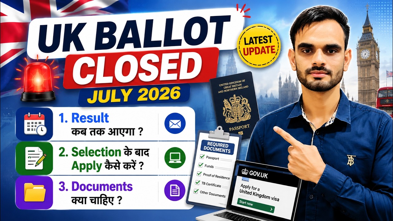 UK Lottery Visa Ballot CLOSED | Result, How to apply after selection, Documents & Cost