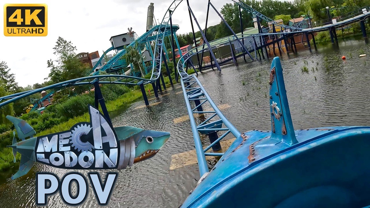 Mecalodon POV (Front Row, 4K 60FPS), Walibi Belgium Gerstlauer Multi-Launch Coaster | Non-Copyright
