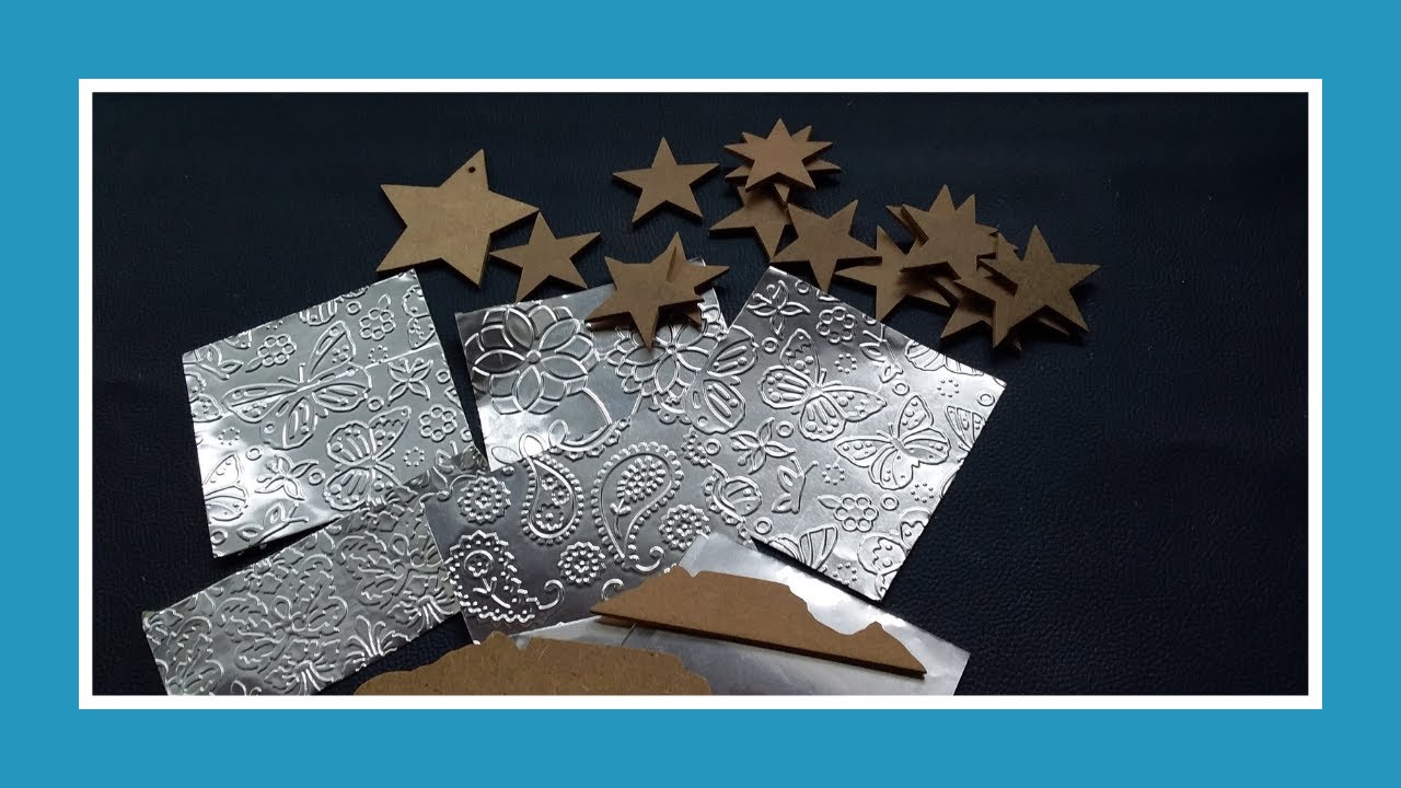 METAL EMBOSSING ON WOODEN CUTOUTS