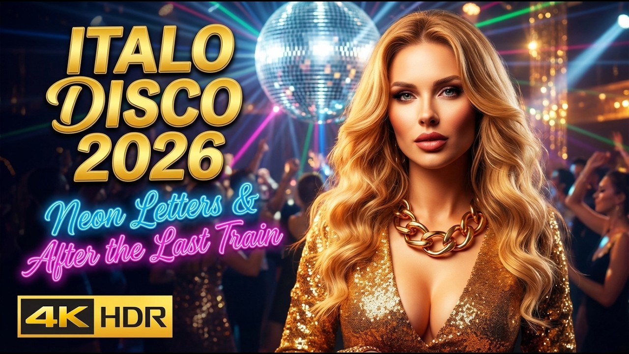 Italo Disco 2026 • Neon Letters & After the Last Train | 80s Synthpop Disco Revival Slowdance Mix 4K