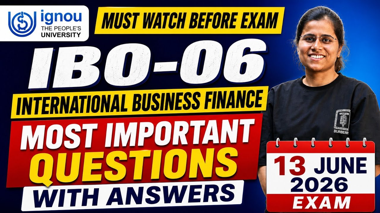 IBO-06 Important Questions With Answers June 2026. IBO-06 Most Important Questions With Answers