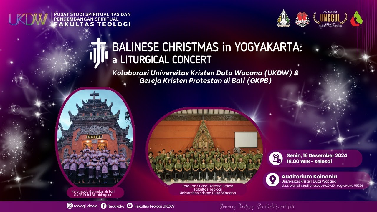 BALINESE CHRISTMAS in YOGYAKARTA a LITURGI CONCERT | 16 Desember 2024