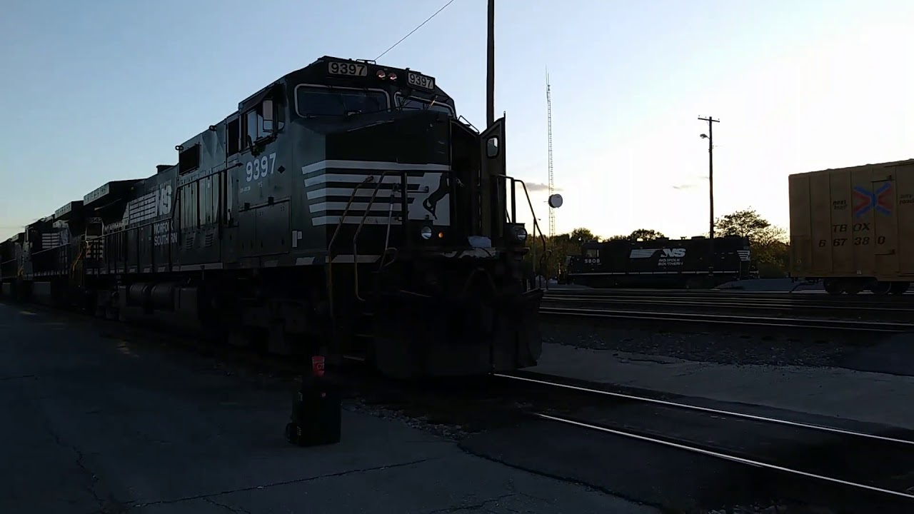 NS172 ARRIVES at Greenville station for a crew change.With a couple of interesting units.(2)