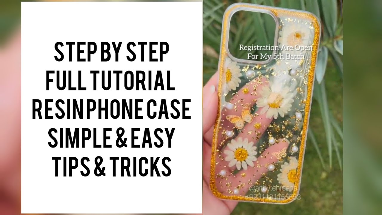 Step By Step Easy Tutorial- Resin Phone Case #resin #epoxy #art #artist #diy #tutorial #phonecase