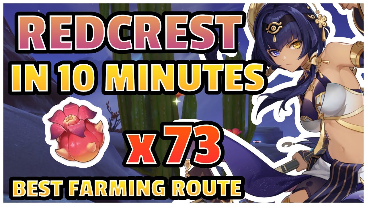 Redcrest (Añoraescarlata) Fast Farming Route IN 10 MINUTES ! [Genshin Impact]