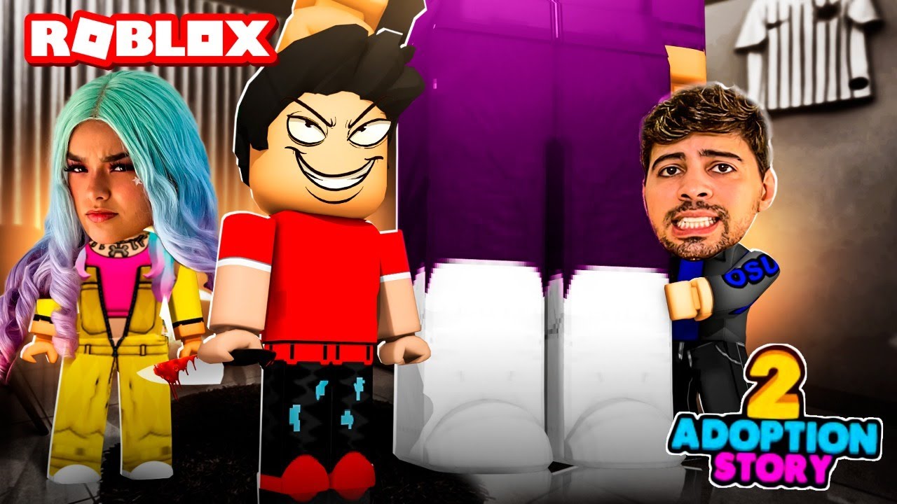 FOMOS ADOTADOS POR UMA FAMÍLIA COM UM IRMÃO MALVADO E A RAPINA!! (Roblox Adoption 2 Story)