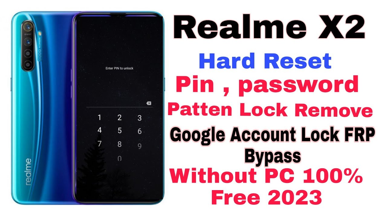 Realme X2 Pin Pattern Password Frp Unlock Offline Without Pc 2023 #frpbypass #realmex2