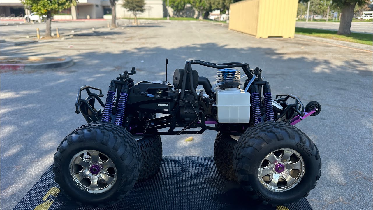HPI Savage SS w/ LCG Chassis - LRP .30X - Tearing Up The Parking Lot - Wheelies On Demand