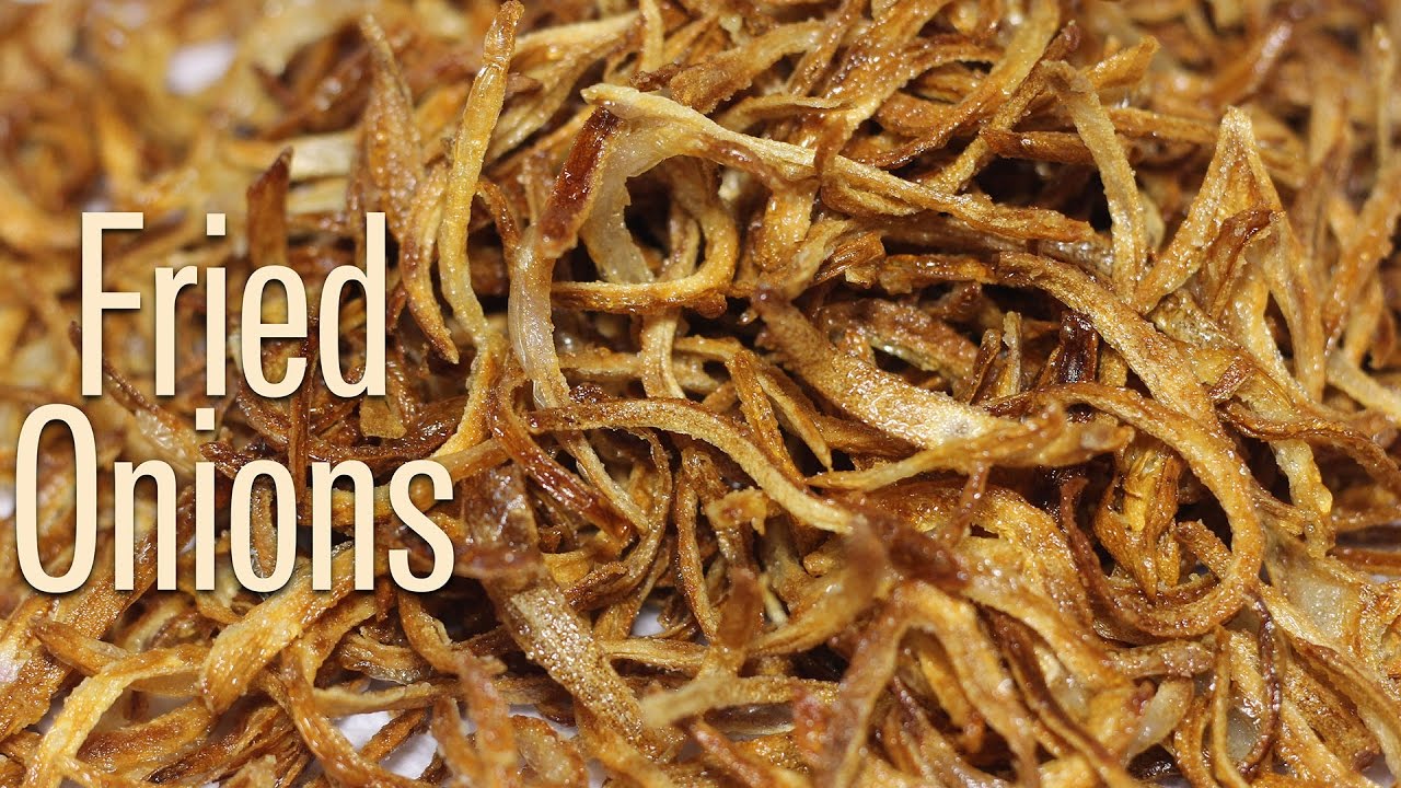 Fried Onions For Biryani | Crispy Fried Onions/Brown Onions Recipe | Home Made Fried Onions