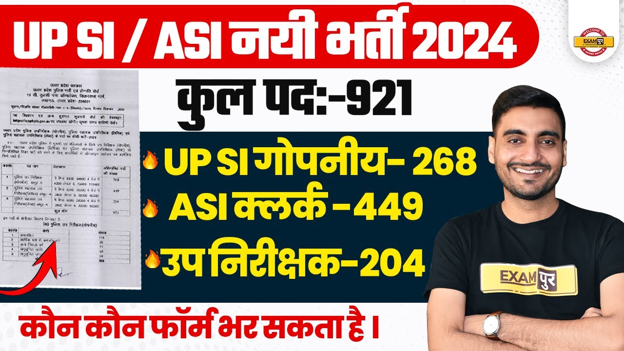 UP SI ASI NEW VACANCY 2023 | UP ASI VACANCY 2023 | UP POLICE ASI CLERK NEW VACANCY 2023 | UP SI ASI
