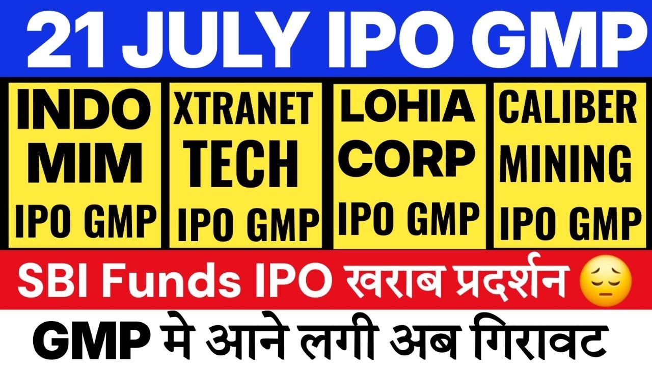 Caliber Mining IPO GMP 💥| Indo MIM IPO GMP | Lohia Corp IPO GMP | Xtranet Tech IPO GMP 💥