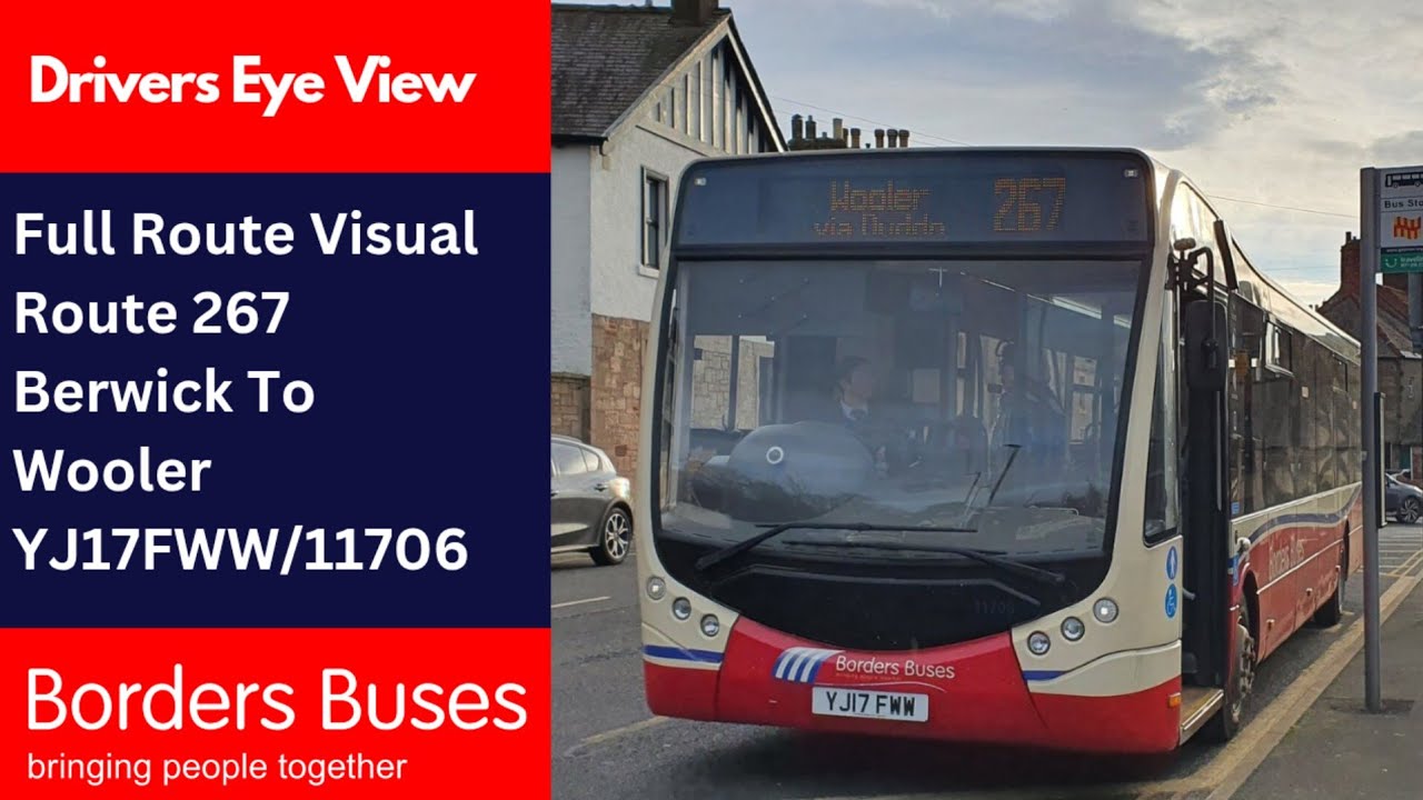 DEV: Full Route Visual | Borders Buses Bus Route 267 - Berwick To Wooler | YJ17FWW/11706
