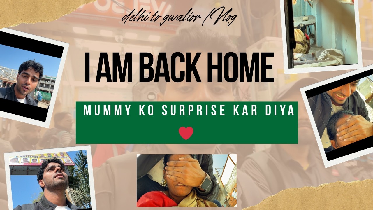 Mummy Ko Surprise Kar Diya ❤️Solo Train Journey Delhi to Gwalior 🚆