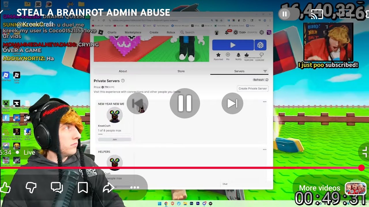 Kreekcraft gets banned from sab and then gets unbaned