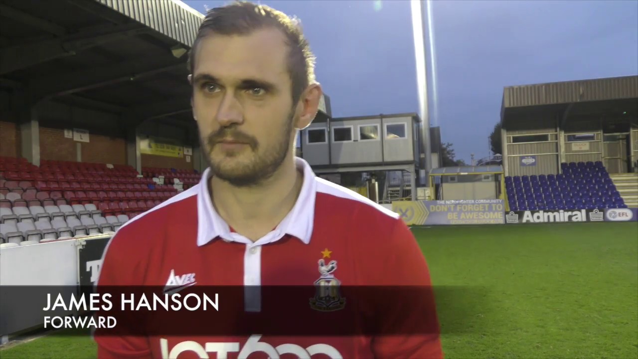 James Hanson after two-goal Wimbledon return
