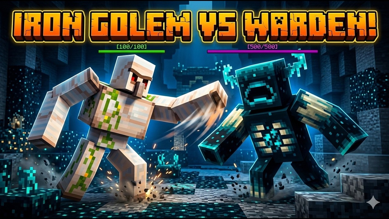 Iron golems vs Wardens.