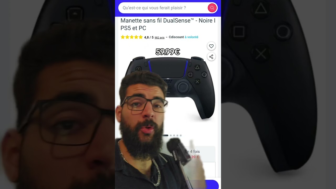 MANETTE PS5 &Agrave; 59.99 CDISCOUNT - Abonne toi je suis dr&ocirc;le