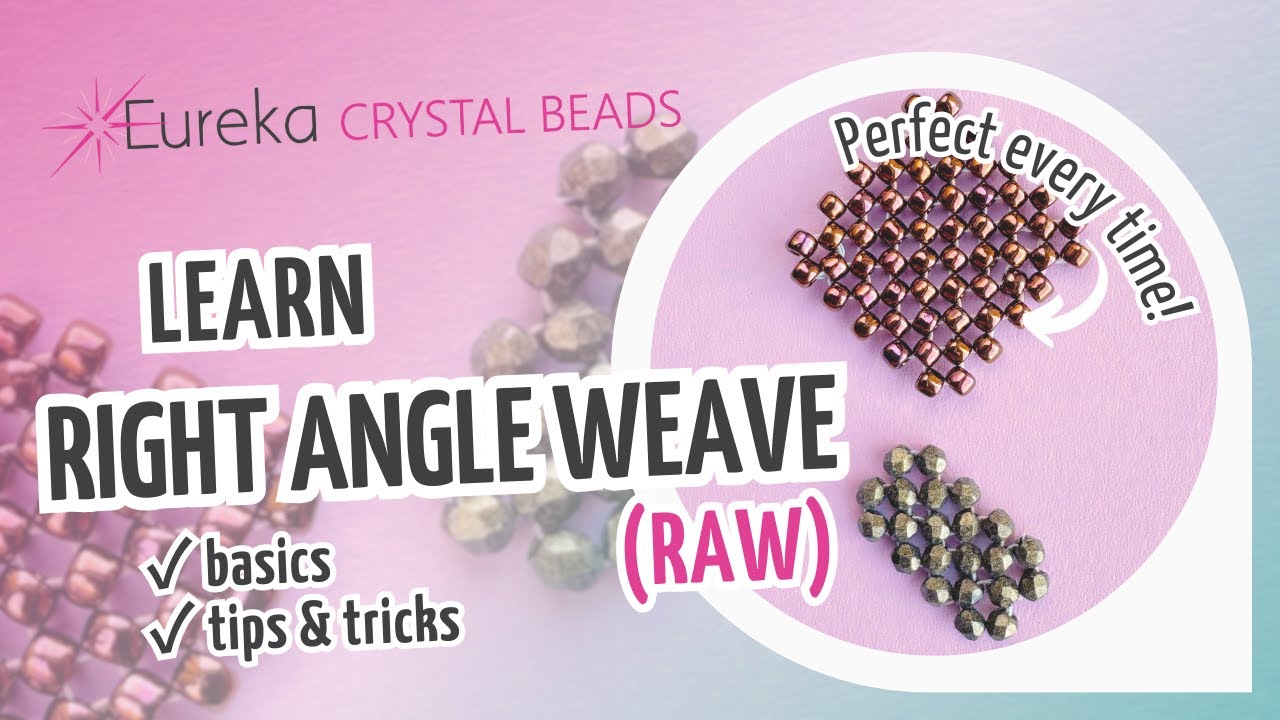 🤩 Beginner's Guide to Right Angle Weave 🟪 | Perfect RAW Every Time | Free Beading Tutorial