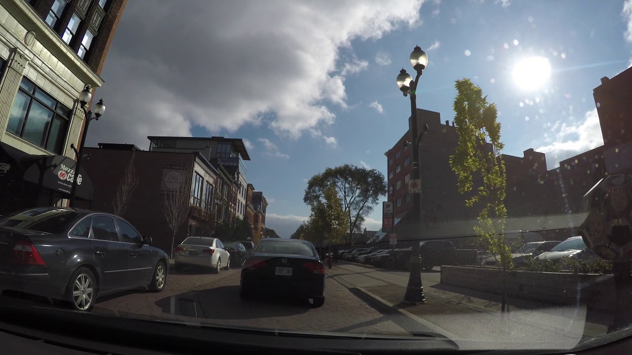 Driving to downtown Hamilton