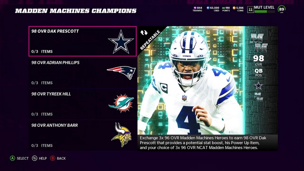 MADDEN 22 CRAZY COIN MAKING METHOD 300K PER HOUR OR BUILD 98 DAK PRESCOTT FOR FREE