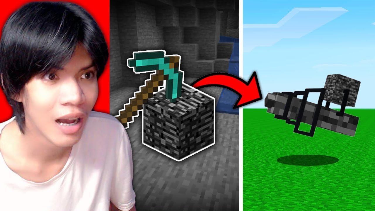 Minecraft​ ប៉ុន្តែខ្ញុំអាចជីកBedrockមកធ្វើជាកាំភ្លើងបាន