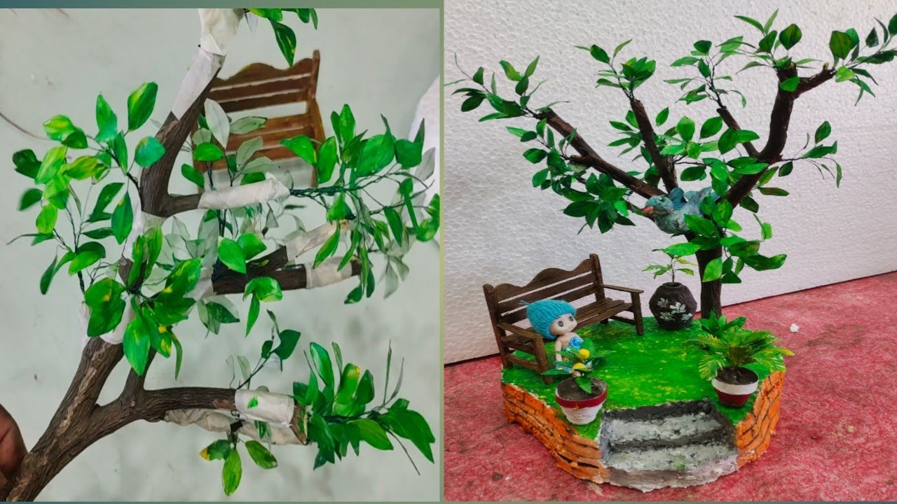 How to make a mini tree pit craft//Tabletop crafting/how to make cute craft