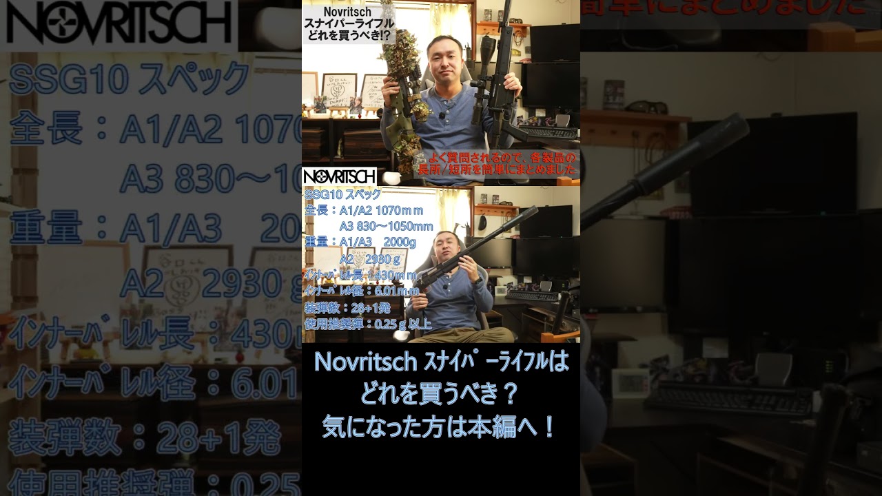 Novritschのスナイパーライフルを買うなどれが良い？