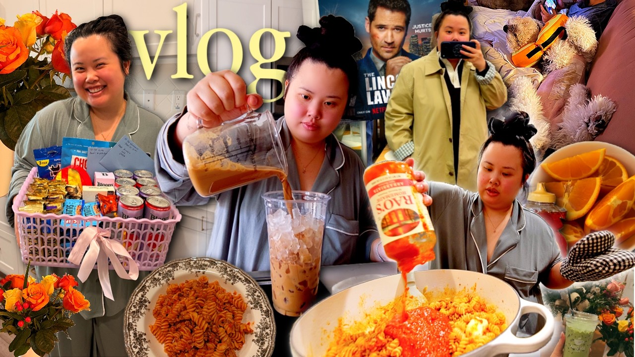 VLOG: cooking home recipes, new coffee recipe, surgery update, recovery week, gift basket for vet ❤️