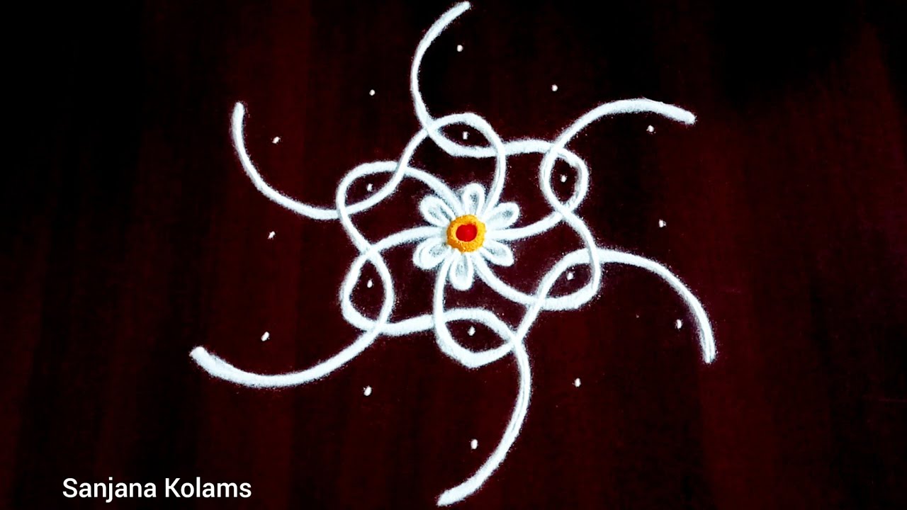 4024. Pillaiyar Chadhurthi Special Easy Simple Beautiful and Traditional KambiKolam/ Friday Rangoli