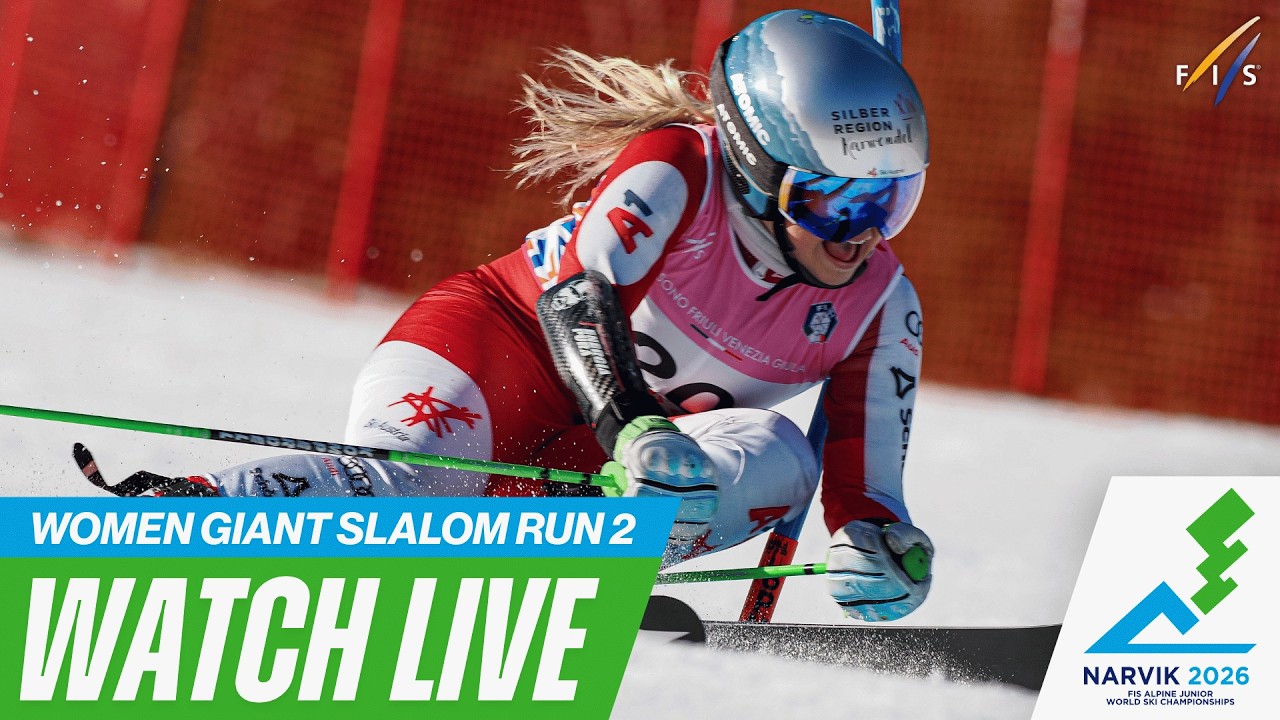 LIVE I Narvik (NOR) - W - Giant Slalom Run 2 - FIS Alpine Junior World Ski Championships