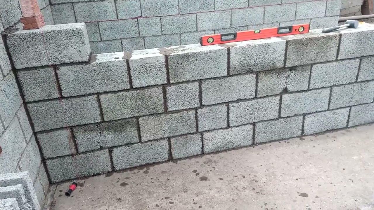 расчет цемента при кладке шлакоблока
