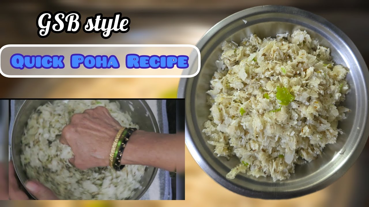 Instant Poha Upkari Recipe | Easy GSB breakfast/evening snack | Phova Upkari