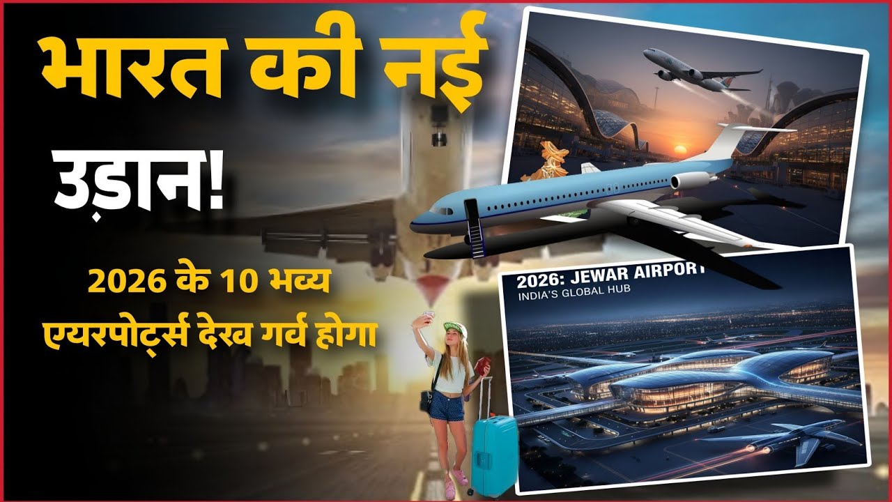 भारत के Top 10 नए एयरपोर्ट्स 2026 पूरी दुनिया हैरान! 🇮🇳 || Top 10 New Airports in India 2026