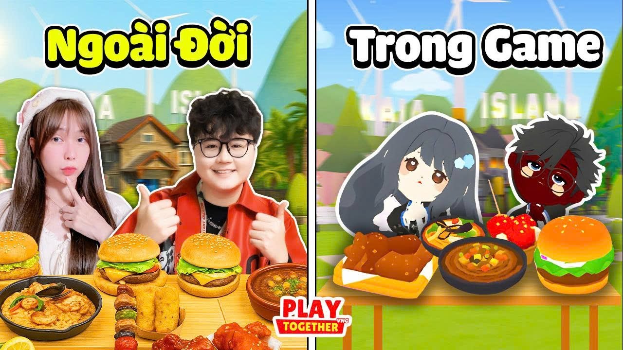 Angel Thử Thách Ăn Món Trong Game và Ngoài Đời | Play Together