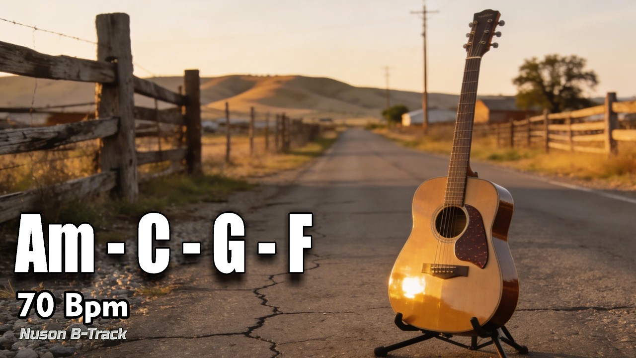 This Road (A Minor) Romantic Acoustic Guitar Backing Track 185