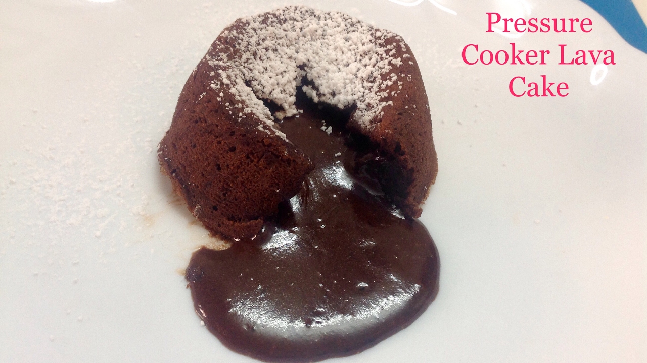 Without Oven Lava Cake Pressure Cooker Lava Cake - Chocolate Lava Cake -10 Minutes Recipe