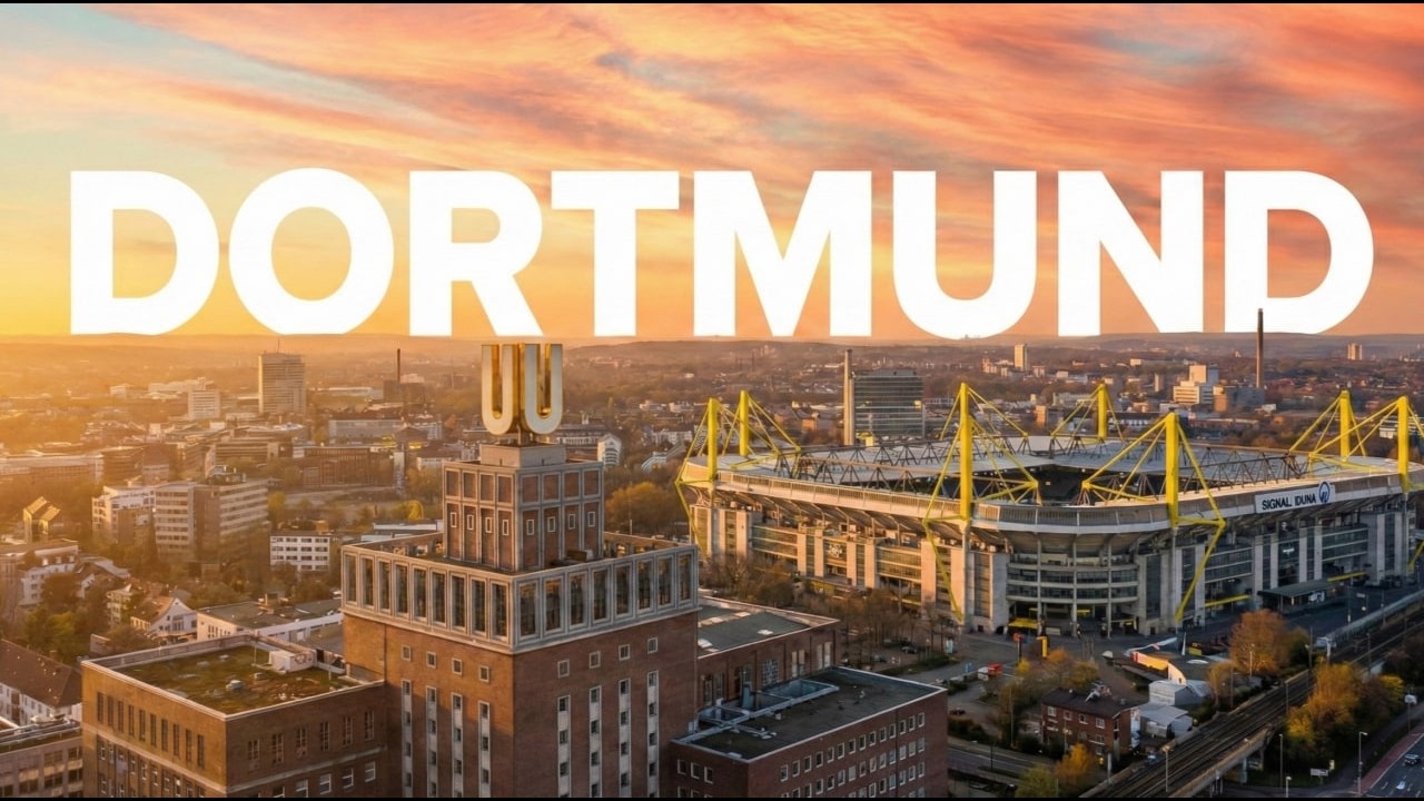 Dortmund Tour from Above in 3D and 4K