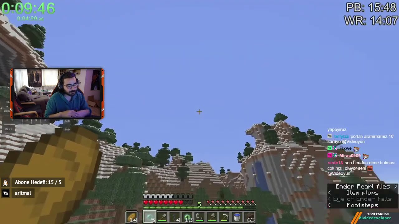 VİDEOYUN-MINECRAFT 14 DAKİKADA BİTİREN ADAMI İZLİYOR