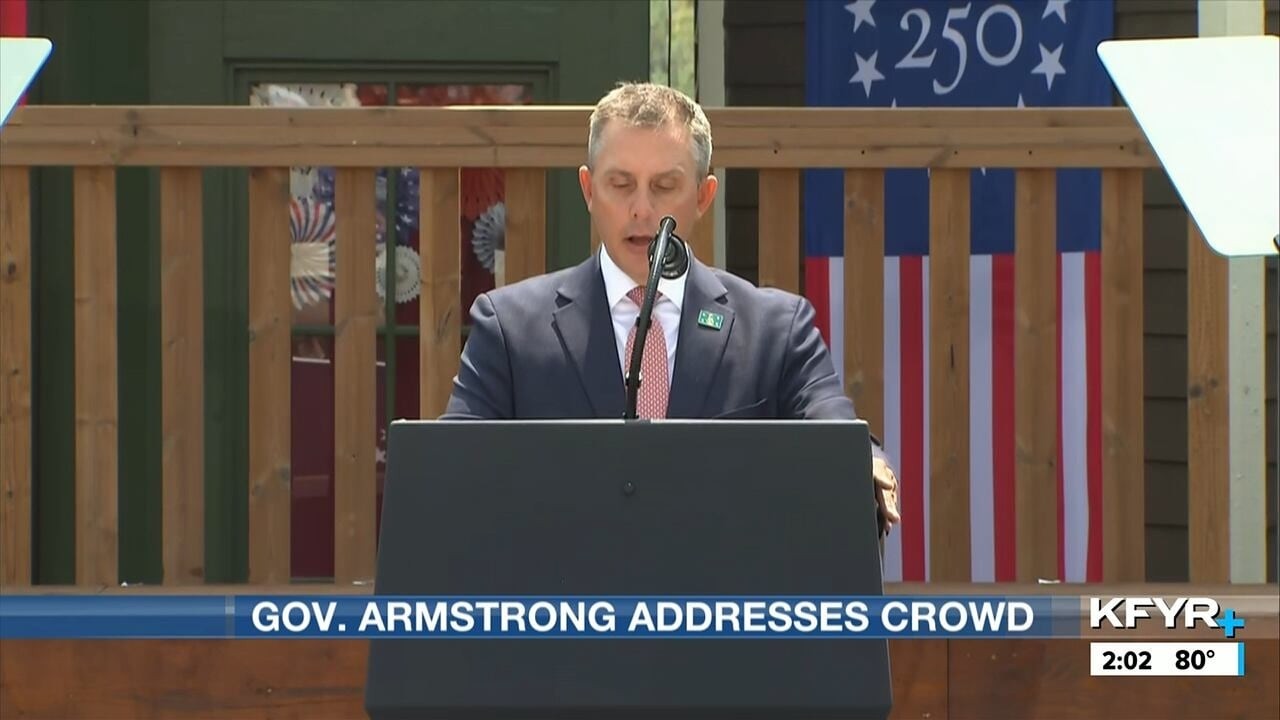 (Coverage Part 8) Gov. Armstrong, Acting Secretary of the Navy Hung Cao speak in Medora ahead of...