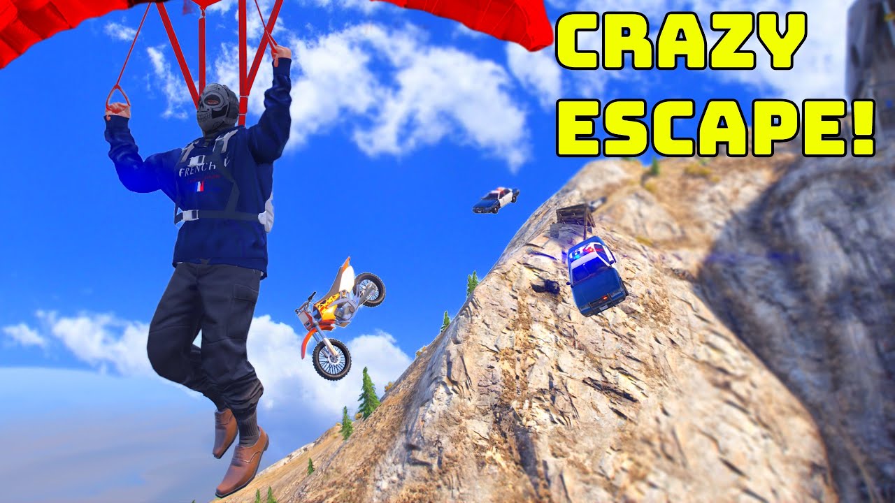 Running From Cops With Crazy Escapes In GTA 5 RP