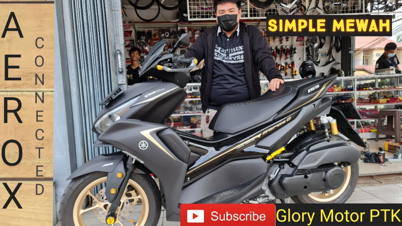 Modifikasi Yamaha Aerox Connected Simple dan Elegan Buat Harian, Tapi Partnya Mewah.. RCB, Hell, dll