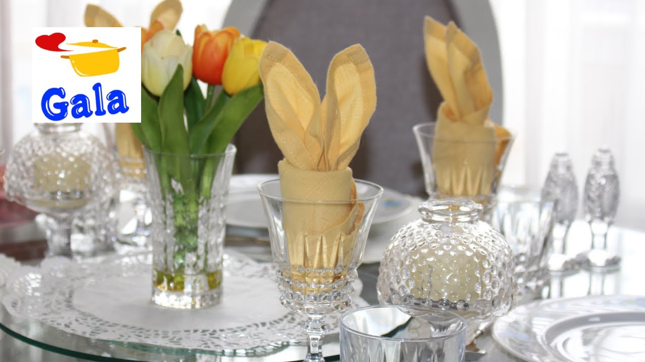 Easter Bunny Napkin Folding In Wine Glass, Plate Or In Napkin Ring! 🐰✨