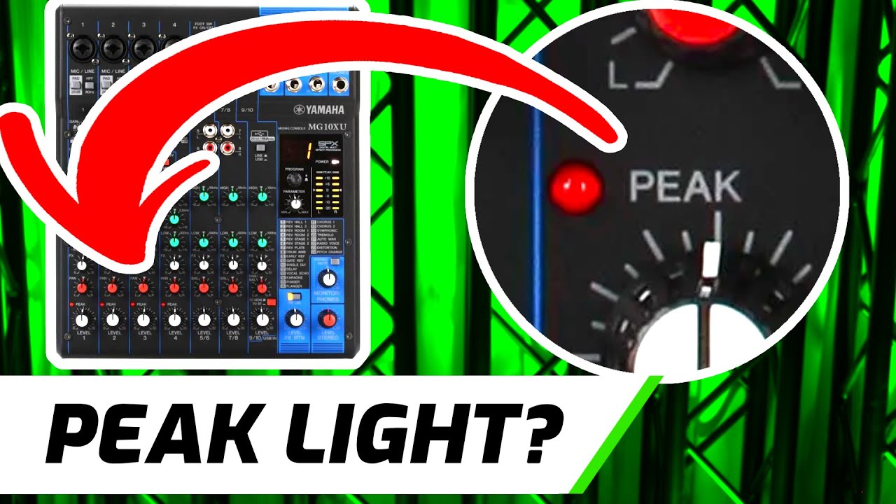 What Does The Peak Light Do | Audio Mixer Setup