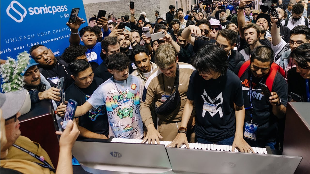 Jesus Molina, Justin Lee Schultz and Lisandro Pidre performing UVI SonicPass at NAMM 2022