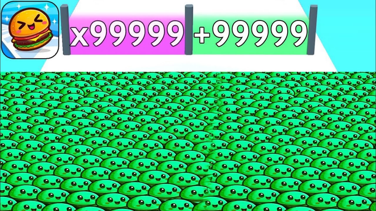 Food Run vs Count Master Runner 💪😀 all levels speedrun gameplay walkthrough Android ios 🎮😲 video