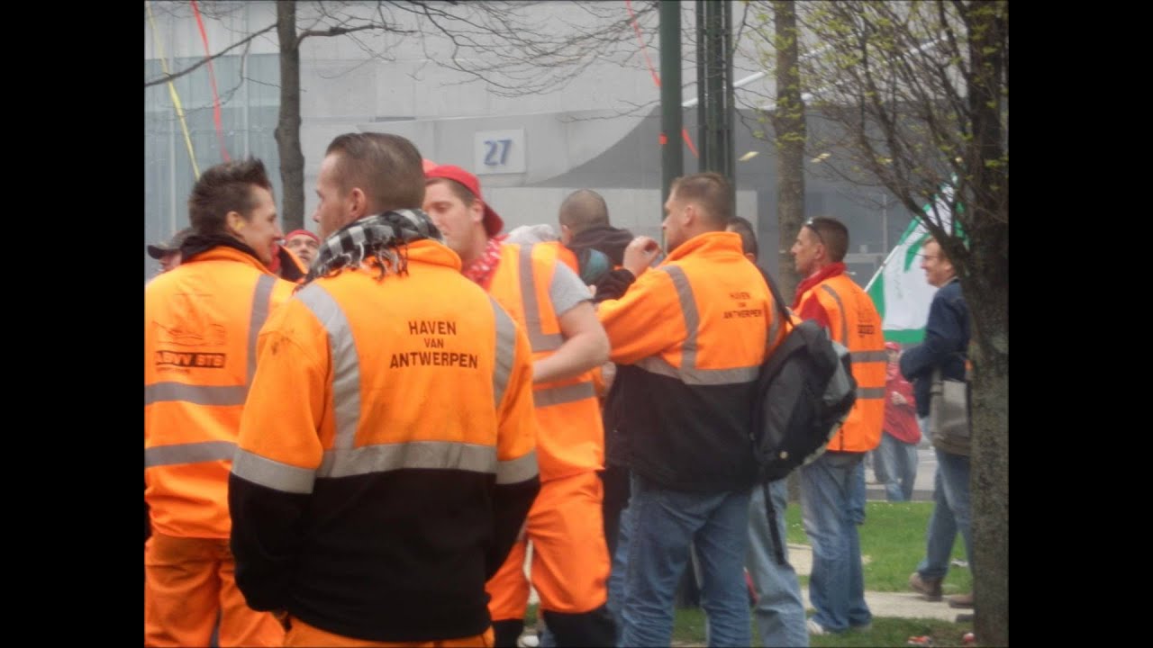 MANIFESTATIE HAVENARBEIDERS BRUSSEL
