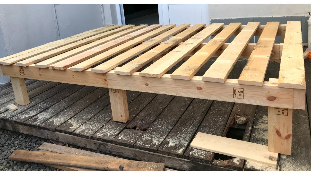 Lit - Sommier en bois de palette Facile | Pallet Bed