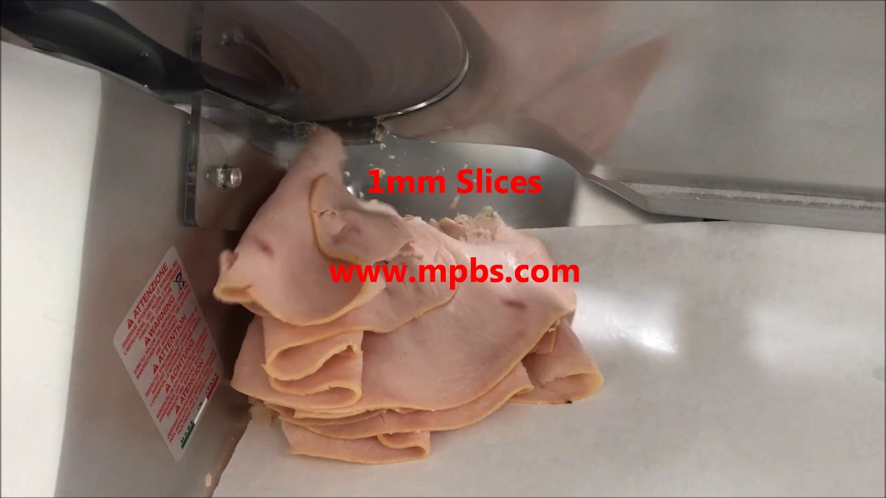SSI-14I Manual Gravity Slicers - Boneless Turkey Breast Demo - 323-268-8514