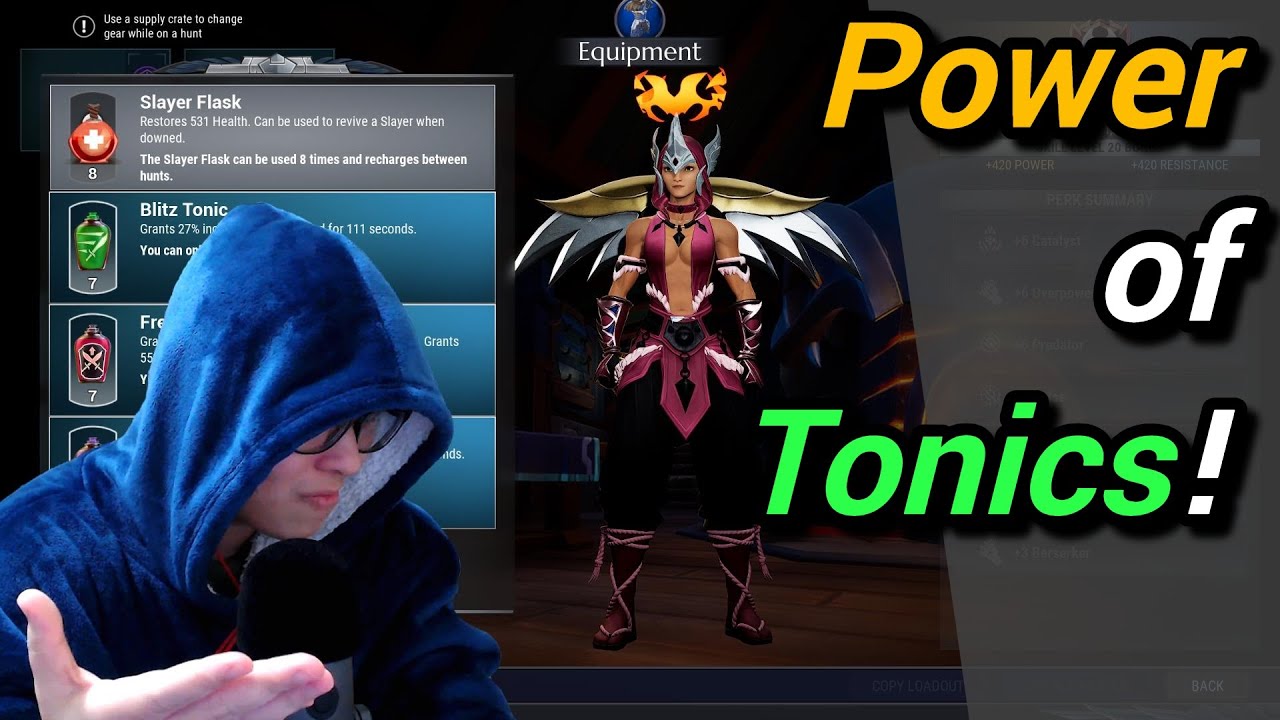 Dauntless - The Power of Tonics & Catalyst Explained - Why I don't show them in BUILDS!